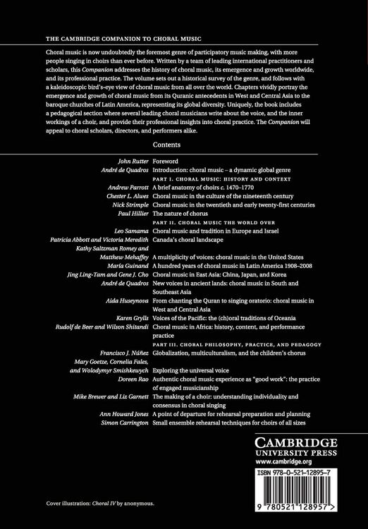 Produktbild: The Cambridge Companion to Choral Music