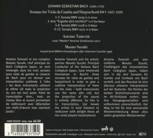Produktbild: Bach J.S.: 3 Sonatas for viola da gamba and harpsi