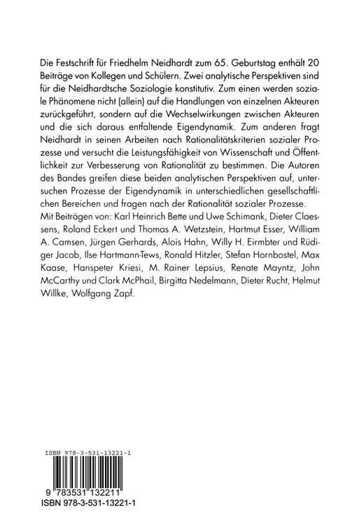 Produktbild: Eigenwilligkeit und Rationalit&auml;t sozialer Prozesse