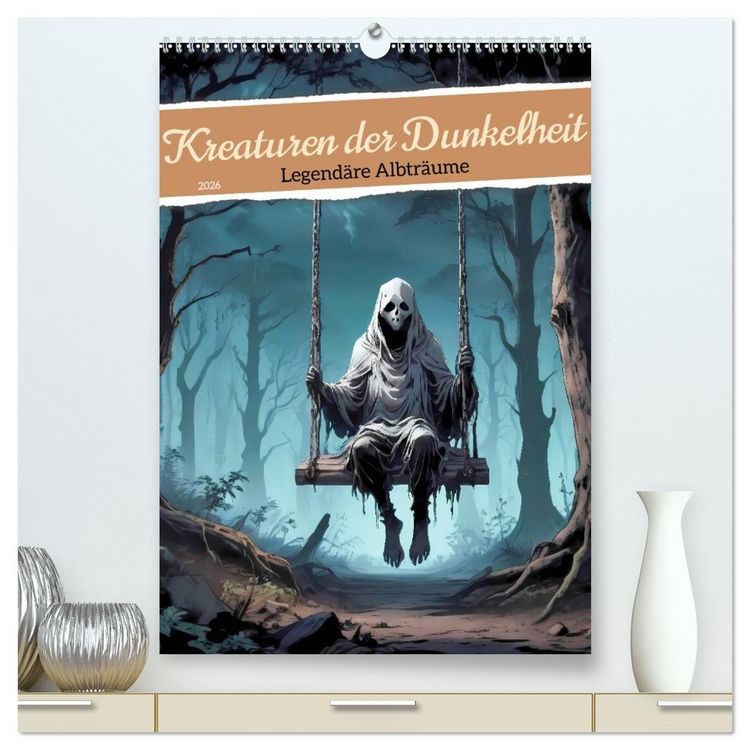 Produktbild: Kreaturen der Dunkelheit - Legend&auml;re Albtr&auml;ume (hochwertiger Premium Wandkalender 2026 DIN A2 hoch), Kunstdruck in Hochglanz