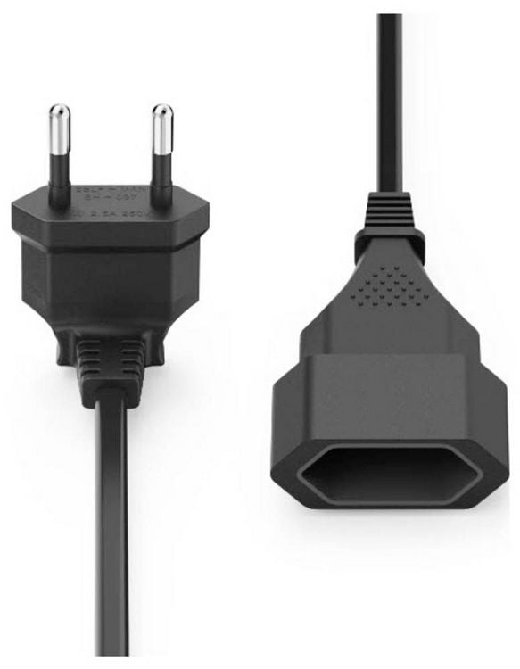 Produktbild: Hama 00223266 Strom Verl&auml;ngerungskabel Schwarz 3m H03VVH2-F 2G 0,75mm&sup2;