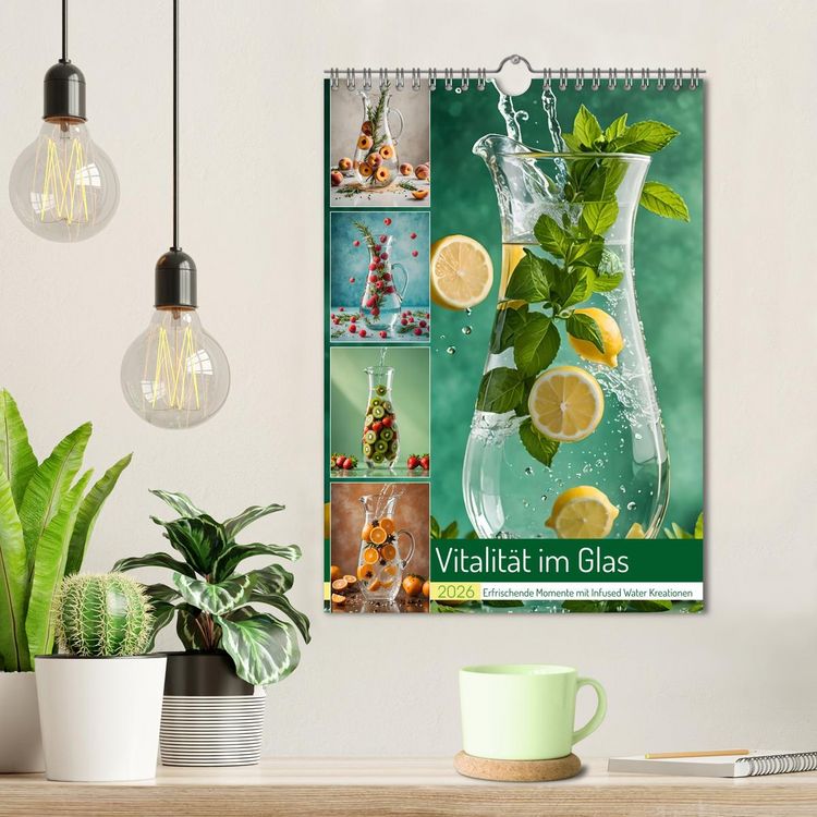 Produktbild: Vitalit&auml;t im Glas - Erfrischende Momente mit Infused Water Kreationen (Wandkalender 2026 DIN A4 hoch), CALVENDO Monatskalender