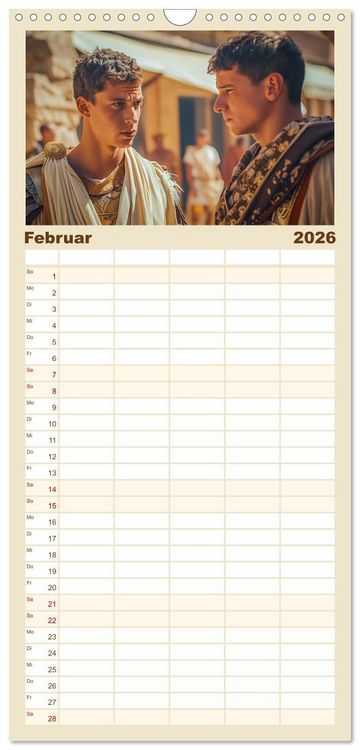 Produktbild: Familienplaner 2026 - Im Schatten des Kolosseums mit 5 Spalten (Wandkalender, 21 x 45 cm) CALVENDO