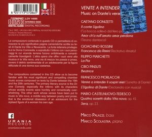 Produktbild: Venite a Intender - Musik zu Dantes Versen