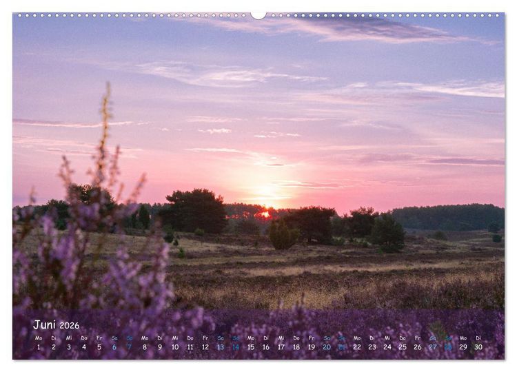 Produktbild: Im Herzen der L&uuml;neburger Heide (Wandkalender 2026 DIN A2 quer), CALVENDO Monatskalender