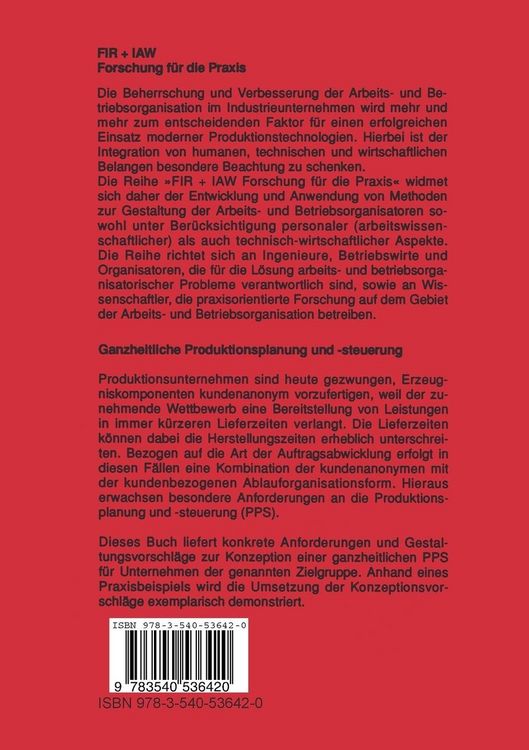 Produktbild: Ganzheitliche Produktionsplanung und -steuerung