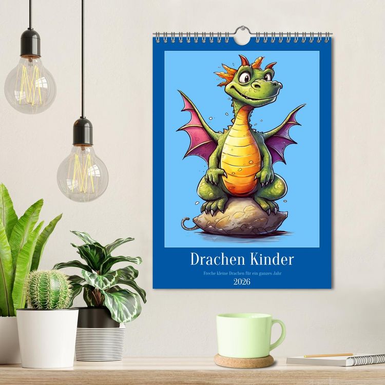 Produktbild: Drachen Kinder (Wandkalender 2026 DIN A4 hoch), CALVENDO Monatskalender