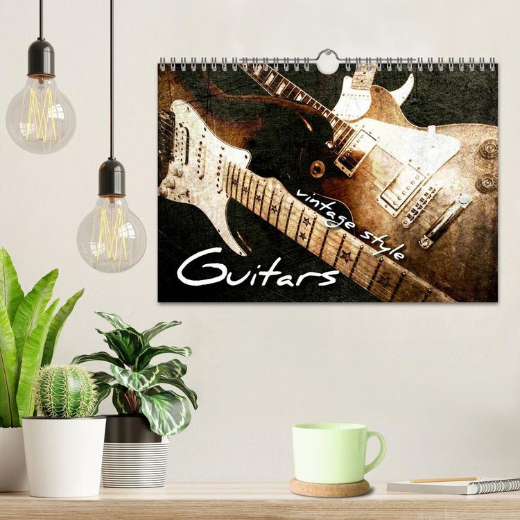Produktbild: GUITARS Vintage Style (Wall Calendar 2026 DIN A4 landscape), CALVENDO 12 Month Wall Calendar