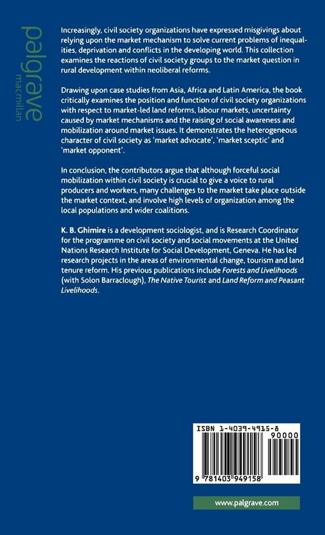 Produktbild: Civil Society and the Market Question