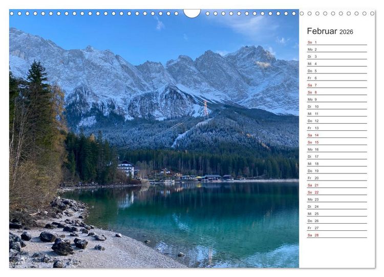 Produktbild: Alpenauszeit - Traumhafte Bergmomente am Wasser (Wandkalender 2026 DIN A3 quer), CALVENDO Monatskalender