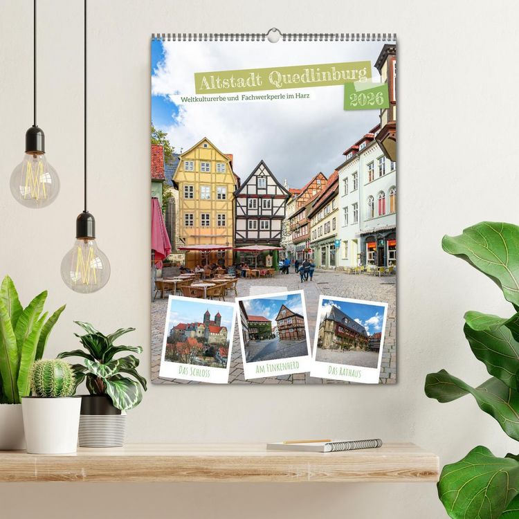 Produktbild: Altstadt Quedlinburg (Wandkalender 2026 DIN A2 hoch), CALVENDO Monatskalender