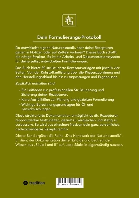 Produktbild: Naturkosmetik - Das Formel-Protokoll - S&auml;ule III - Rezepturen sichern