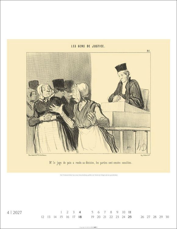 Produktbild: Honor&eacute; Daumier: Die Juristen Kalender 2027
