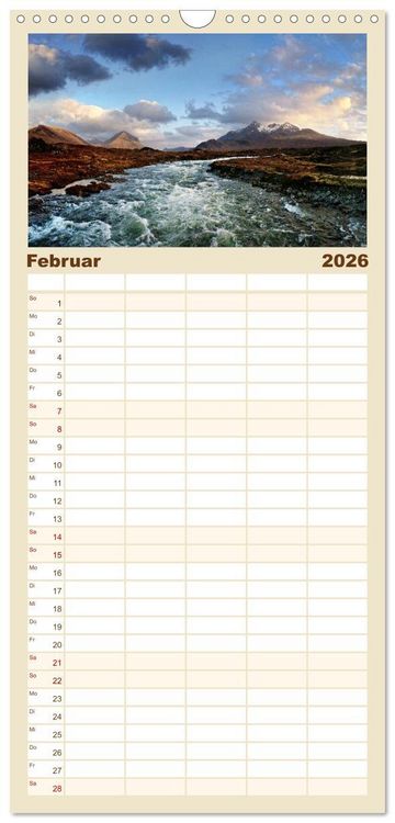 Produktbild: Familienplaner 2026 - Schottland - Land der Legenden mit 5 Spalten (Wandkalender, 21 x 45 cm) CALVENDO