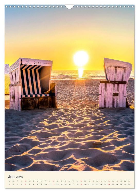 Produktbild: INSEL SYLT, Berauschende Nat&uuml;rlichkeit (Wandkalender 2026 DIN A3 hoch), CALVENDO Monatskalender