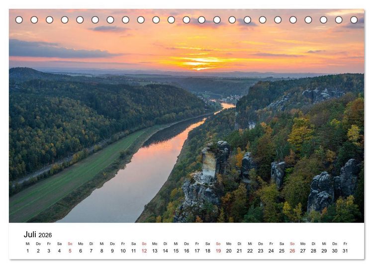 Produktbild: Deutschlands Landschaften - Vom Meer bis zu den Alpen (Tischkalender 2026 DIN A5 quer), CALVENDO Monatskalender