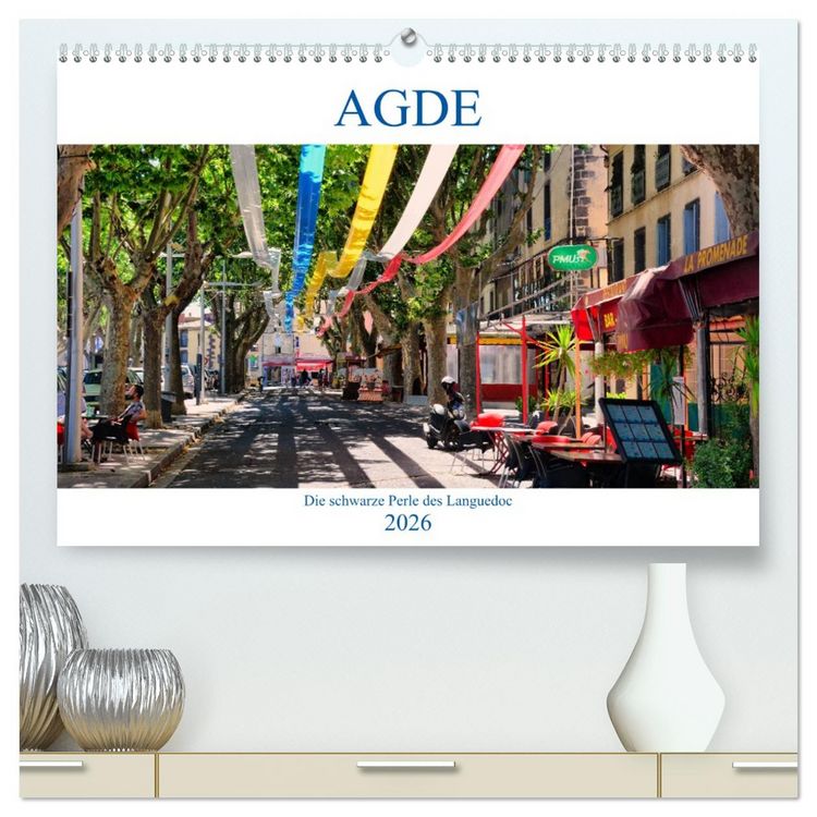 Produktbild: Agde - die schwarze Perle des Languedoc (hochwertiger Premium Wandkalender 2026 DIN A2 quer), Kunstdruck in Hochglanz