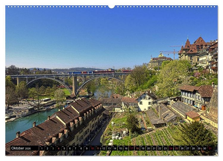 Produktbild: BERN - Vom B&auml;rengraben bis Zytglogge (hochwertiger Premium Wandkalender 2026 DIN A2 quer), Kunstdruck in Hochglanz
