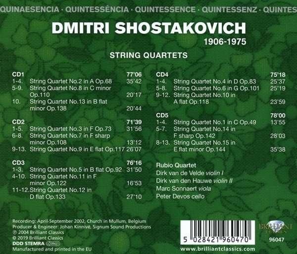 Produktbild: Shostakovich:String Quartets (Quintessence)