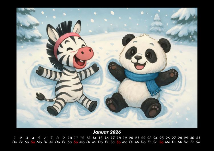 Produktbild: Zara & Pippin - Beste Freunde f&uuml;rs Jahr 2026 Fotokalender DIN A3
