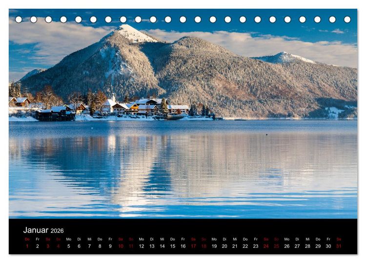 Produktbild: Bayerische Landschaften (Tischkalender 2026 DIN A5 quer), CALVENDO Monatskalender
