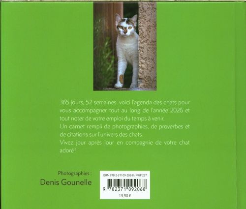 Produktbild: Agenda des chats 2026 : 16 mois, septembre 2025-d&eacute;cembre 2026