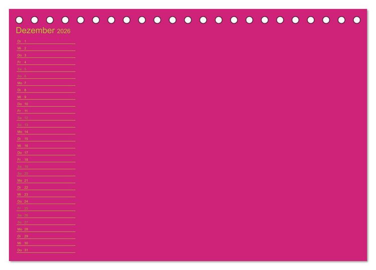 Produktbild: Bastel-Geburtstagskalender pink / Geburtstagskalender (Tischkalender 2026 DIN A5 quer), CALVENDO Monatskalender