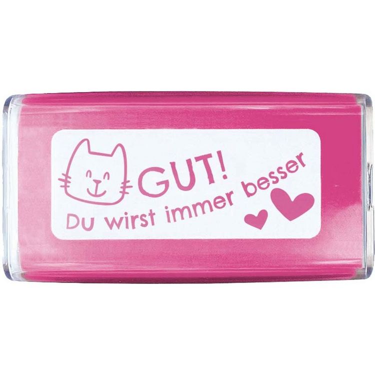 Produktbild: COLOP NIO School Motivations-Stempel, GUT - du wirst immer besser, Abdruckfarbe soft pink, 38 x 14mm