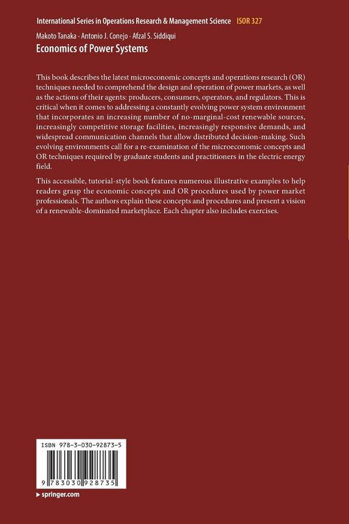 Produktbild: Economics of Power Systems