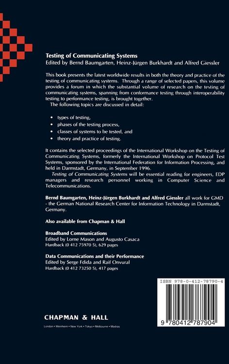 Produktbild: Testing of Communicating Systems