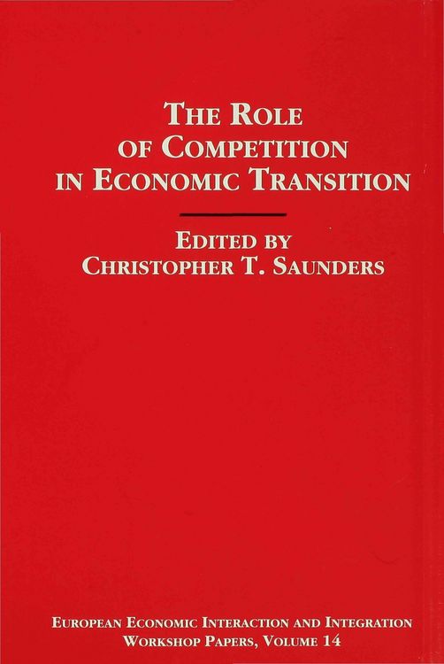 Produktbild: The Role of Competition in Economic Transition