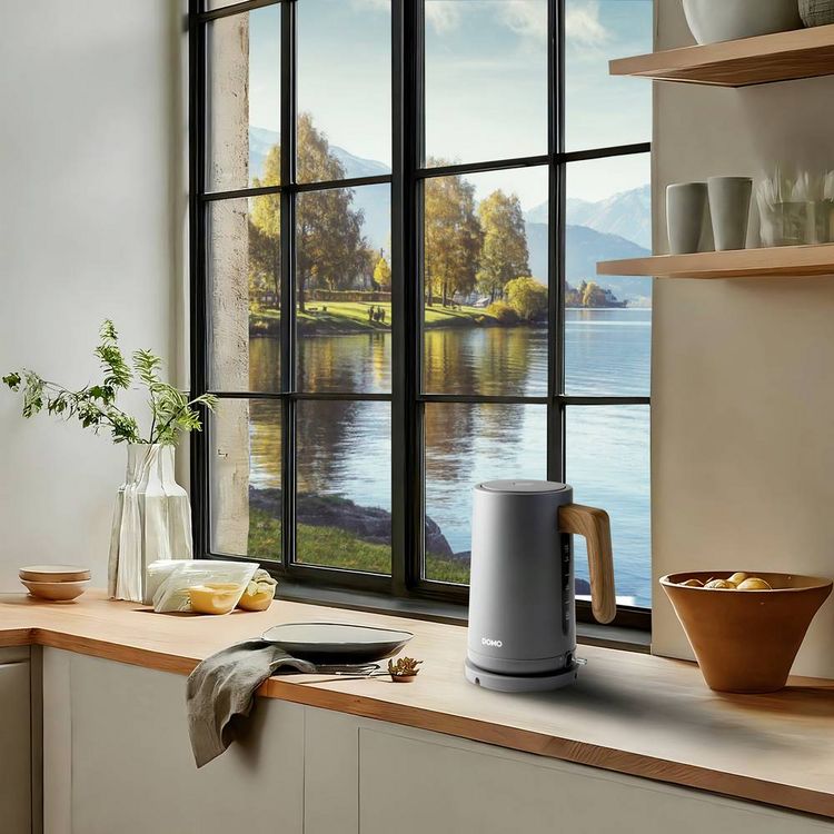Produktbild: DOMO WASSERKOCHER Wasserkocher Matt Grau Fassungsverm&ouml;gen: 1.7l