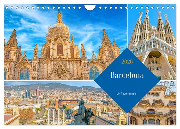 Produktbild: Barcelona - ein Traumreiseziel (Wandkalender 2026 DIN A4 quer), CALVENDO Monatskalender