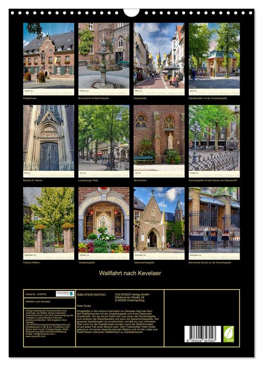 Produktbild: Wallfahrt nach Kevelaer (Wandkalender 2026 DIN A3 hoch), CALVENDO Monatskalender