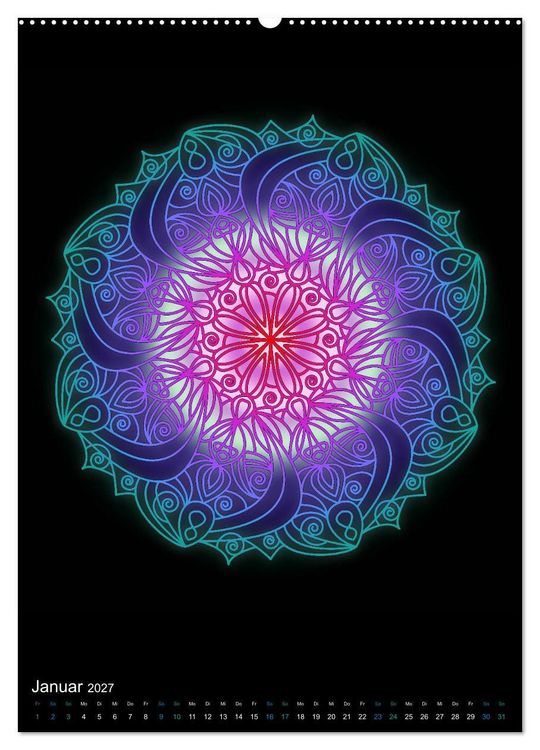 Produktbild: Mandala-Kalender 2027 (hochwertiger Premium Wandkalender 2027 DIN A2 hoch), Kunstdruck in Hochglanz