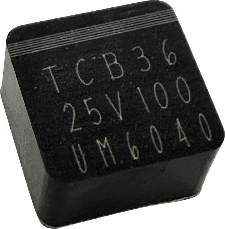 Produktbild: TRU COMPONENTS Elektrolyt-Kondensator SMD 0604 100 &micro;F 25 V 20 % (L x B x H) 6.5 x 6.5 x 4.0 mm 1 St.