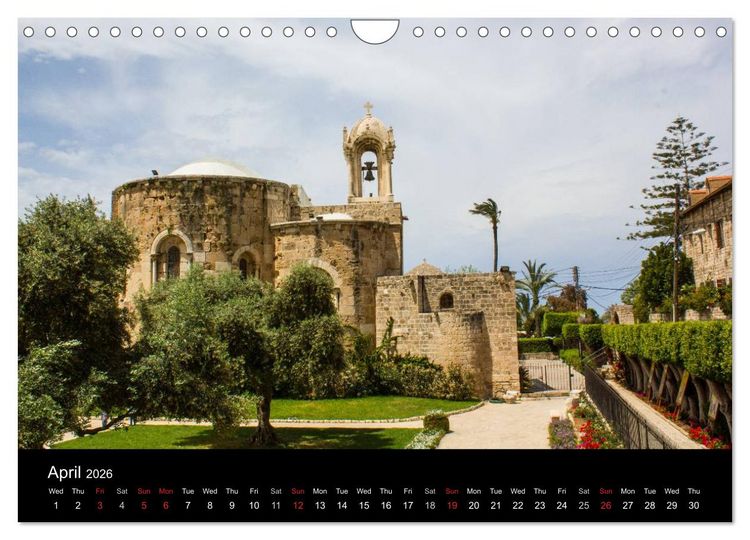 Produktbild: Monuments of Lebanon 2026 (Wall Calendar 2026 DIN A4 landscape), CALVENDO 12 Month Wall Calendar