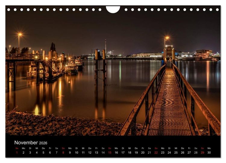 Produktbild: Bremen bei Nacht (Wandkalender 2026 DIN A4 quer), CALVENDO Monatskalender