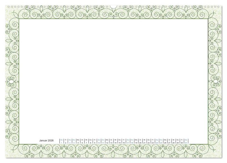 Produktbild: Bastelkalender Nostalgie-Rahmen 2026 (hochwertiger Premium Wandkalender 2026 DIN A2 quer), Kunstdruck in Hochglanz