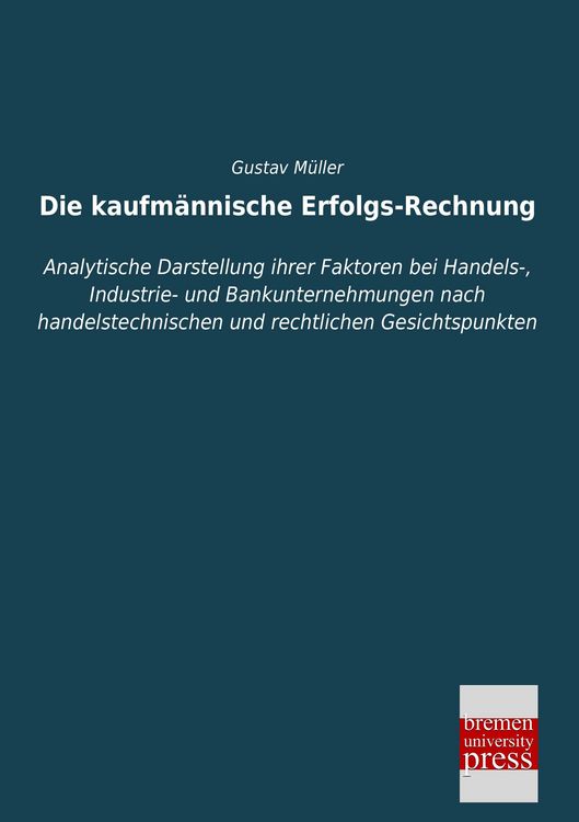 Produktbild: Die kaufm&auml;nnische Erfolgs-Rechnung