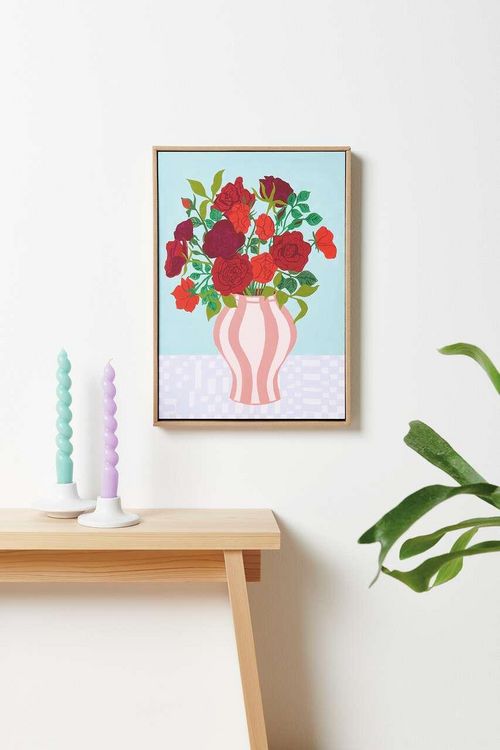 Produktbild: Malen nach Zahlen Set, rote Rosen, 26 x 37 cm,, Inh