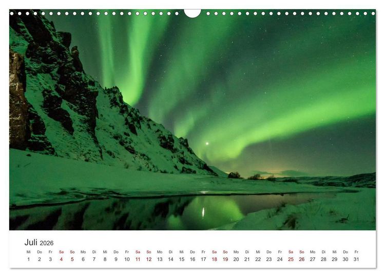 Produktbild: Polarlichter - Einzigartige Ph&auml;nomene am Himmel. (Wandkalender 2026 DIN A3 quer), CALVENDO Monatskalender