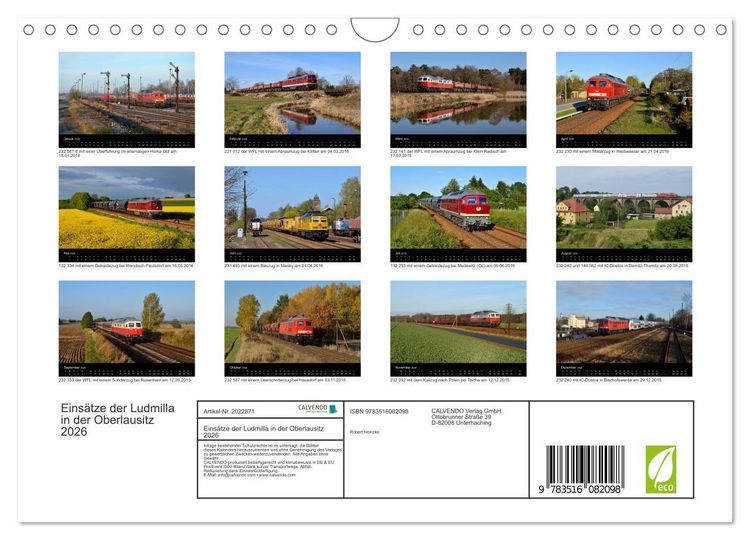 Produktbild: Eins&auml;tze der Ludmilla in der Oberlausitz 2026 (Wandkalender 2026 DIN A4 quer), CALVENDO Monatskalender