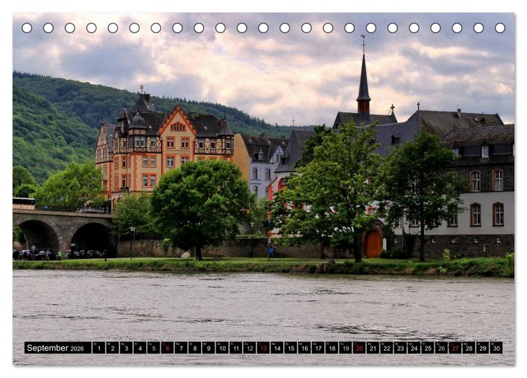 Produktbild: Der wundersch&ouml;nen Mosel entlang &ndash; Von Koblenz bis Trier (Tischkalender 2026 DIN A5 quer), CALVENDO Monatskalender