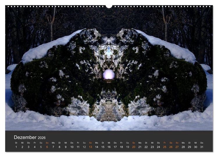 Produktbild: Spiegelwelten - Im Reich der Naturwesen (hochwertiger Premium Wandkalender 2026 DIN A2 quer), Kunstdruck in Hochglanz