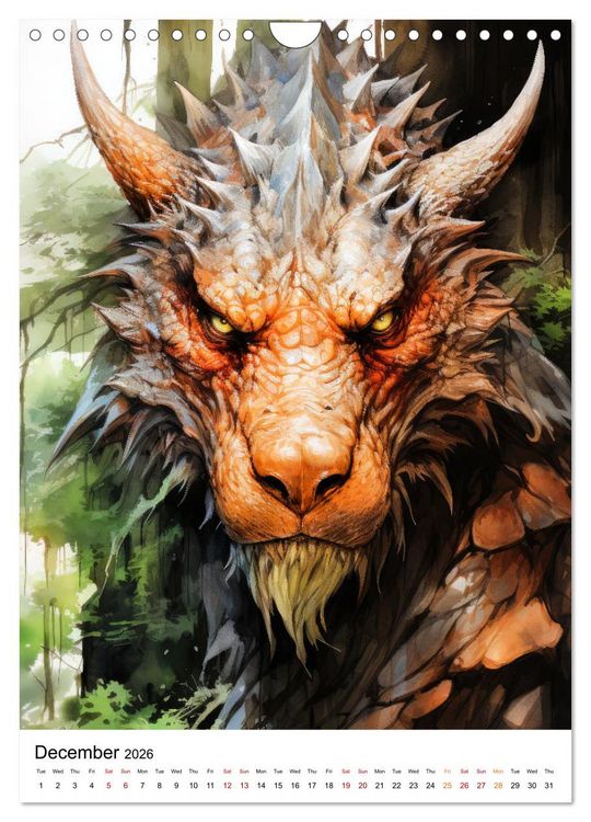 Produktbild: Medieval Drakes (Wall Calendar 2026 DIN A4 portrait), CALVENDO 12 Month Wall Calendar