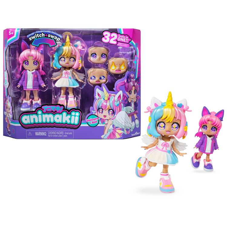 Produktbild: Spielfigur animakii switch & Swap Einhorn/Fledermaus