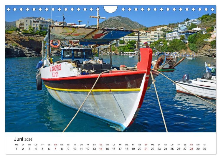 Produktbild: Farbenfrohe Boote in kristallklarem Wasser (Wandkalender 2026 DIN A4 quer), CALVENDO Monatskalender