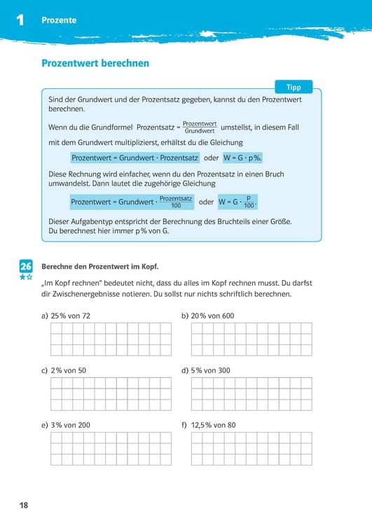 Produktbild: Klett 10-Minuten-Training Mathematik Prozente und Zinsen 6.-8. Klasse