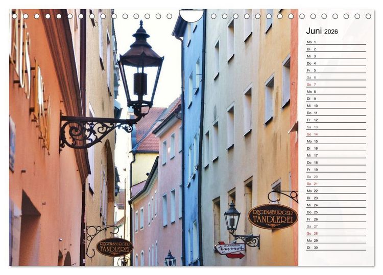 Produktbild: Die Farben von REGENSBURG (Wandkalender 2026 DIN A4 quer), CALVENDO Monatskalender
